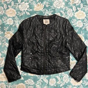 Esley Collection Black Moto Style Jacket; Lightweight
